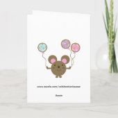 Carte d'anniversaire Green Happy de la souris Ball (Dos)