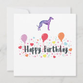 Carte d'anniversaire Greyhound (Dos)