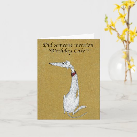 Carte d'anniversaire GREYHOUND (Fleur jaune)