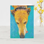 Carte d'anniversaire Greyhound ETS (Fleur jaune)