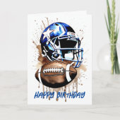 Carte d'anniversaire Gridiron Football Watercolor  (Devant)