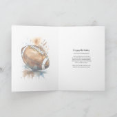 Carte d'anniversaire Gridiron Football Watercolor  (Intérieur)