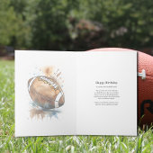 Carte d'anniversaire Gridiron Football Watercolor 