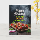 Carte d'anniversaire Grill King (Fleur jaune)