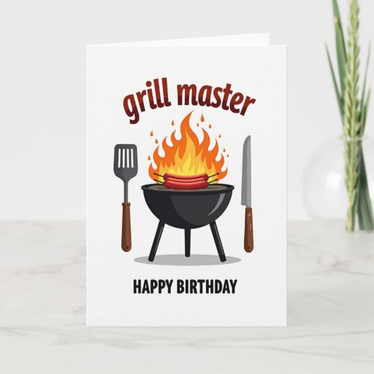 Carte d'anniversaire Grill Master (Devant)