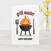 Carte d'anniversaire Grill Master (Fleur jaune)