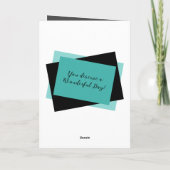 Carte d'anniversaire gris turquoise (Dos)