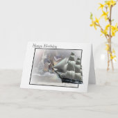 Carte d'anniversaire grise d'asiles (Fleur jaune)