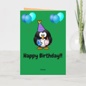 Carte d'anniversaire 'Gros up est facultative' (Dos)