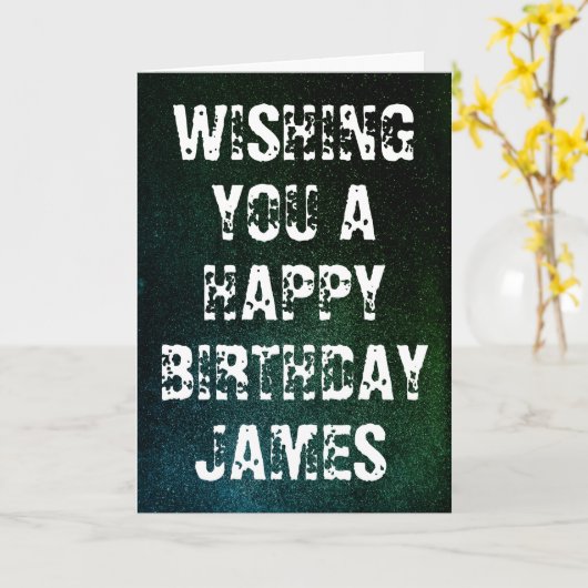 Carte d'anniversaire Grunge (Fleur jaune)