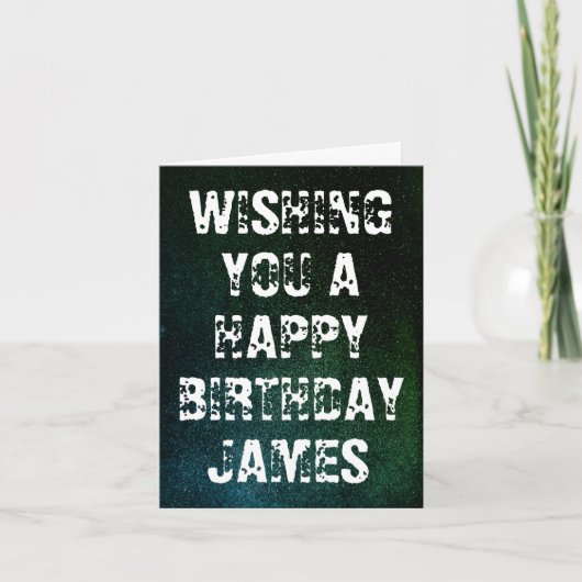 Carte d'anniversaire Grunge (Devant)