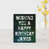 Carte d'anniversaire Grunge (Fleur jaune)