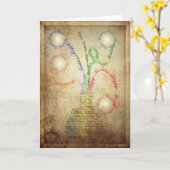 Carte d'anniversaire Grunge (Fleur jaune)