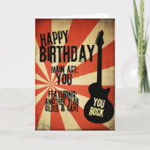 Carte d'anniversaire grunge de rock (Devant)