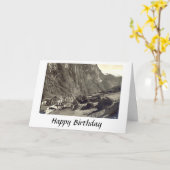 Carte d'anniversaire - Gudvangen, Norvège (Fleur jaune)