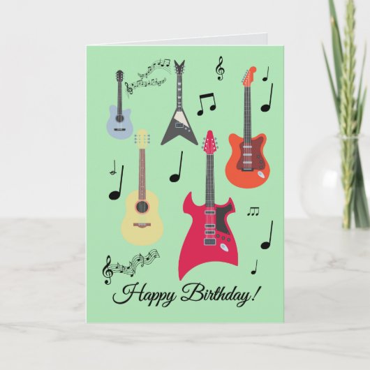 Carte d'anniversaire Guitar (Devant)
