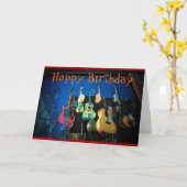 Carte d'anniversaire guitare (Fleur jaune)