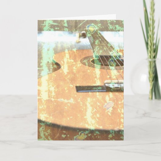 Carte d'anniversaire guitare (Devant)