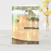 Carte d'anniversaire guitare (Fleur jaune)