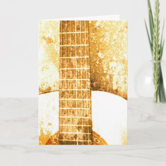 Carte d'anniversaire Guitare vintage (Devant)