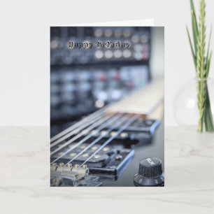 Carte d'anniversaire guitariste