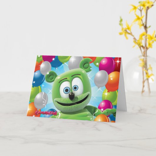 Carte d'anniversaire Gummibär (Fleur jaune)