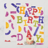 Carte d'anniversaire Gummy colorée (Devant / Derrière)