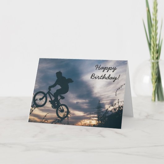Carte d'anniversaire : Guy faisant des pistes sur  (Devant)