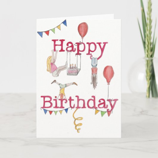 Carte d'anniversaire Gymnastique (Devant)