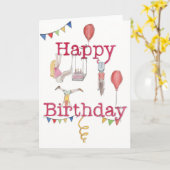 Carte d'anniversaire Gymnastique (Fleur jaune)