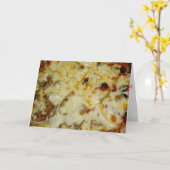 Carte d'anniversaire "Half & Half Pizza" (Fleur jaune)