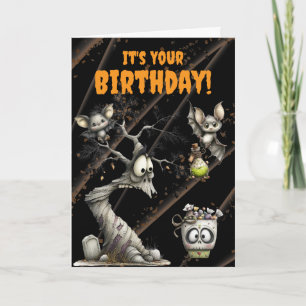 Carte d'anniversaire Halloween