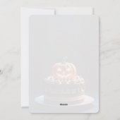 Carte d'anniversaire Halloween Citrouille Effrayan (Dos)