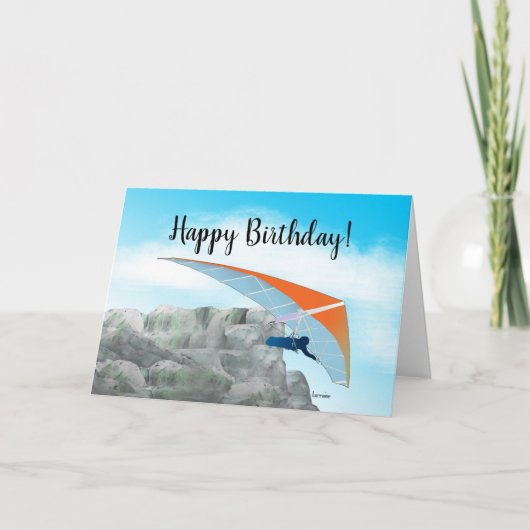 Carte d'anniversaire Hang Gliding (Devant)