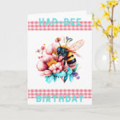 Carte d'anniversaire Hap-Bee (Fleur jaune)
