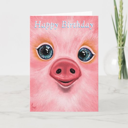 Carte d'anniversaire Happy Baby Piggy - Smile (Devant)