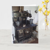 Carte d'anniversaire "Harris House Kitchen Stove" (Fleur jaune)