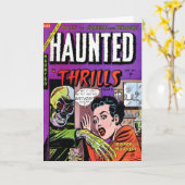 Carte d'anniversaire "Haunted Thrills" (Fleur jaune)