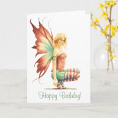 Carte d'anniversaire "Hawthorn Fairy" (Fleur jaune)