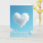 Carte d'anniversaire Heart Cloud (Fleur jaune)