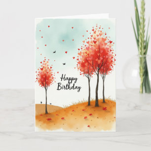 Carte d'anniversaire Heart Leaves Artistry