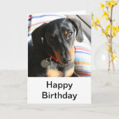 Carte d'anniversaire Hector Longbody (Fleur jaune)