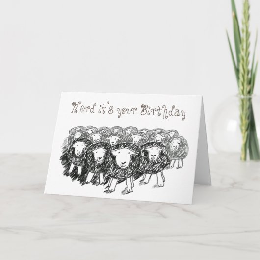 Carte d'anniversaire Herdwick Flock (Devant)