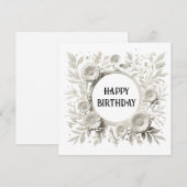carte d'anniversaire heureuse (Devant / Derrière)