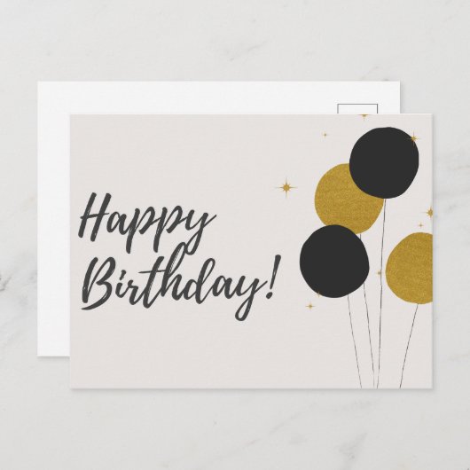 carte d'anniversaire heureuse (Devant / Derrière)