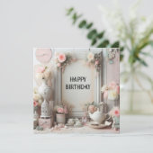 carte d'anniversaire heureuse (Debout devant)