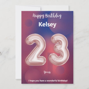 Carte d'anniversaire heureuse à 23 ans