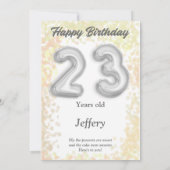 Carte d'anniversaire heureuse à 23 ans (Dos)