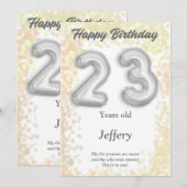 Carte d'anniversaire heureuse à 23 ans (Devant / Derrière)
