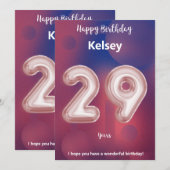 Carte d'anniversaire heureuse à 29 ans (Devant / Derrière)